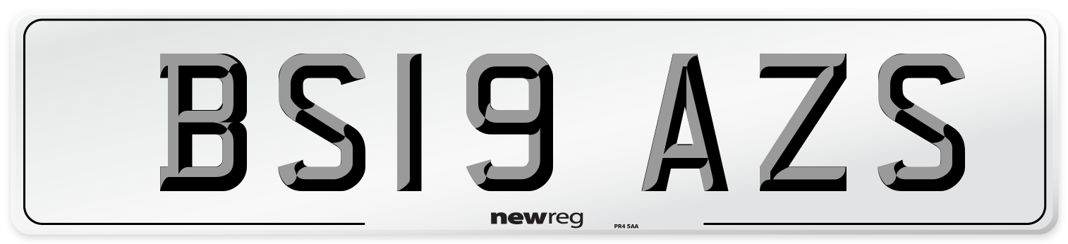 BS19 AZS Number Plate from New Reg